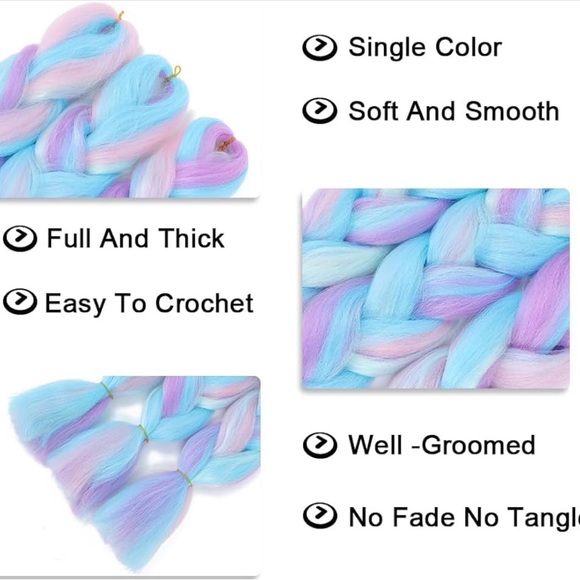 Dolls Kill Multicolor Braiding Hair Extensions - Picture 3 of 5